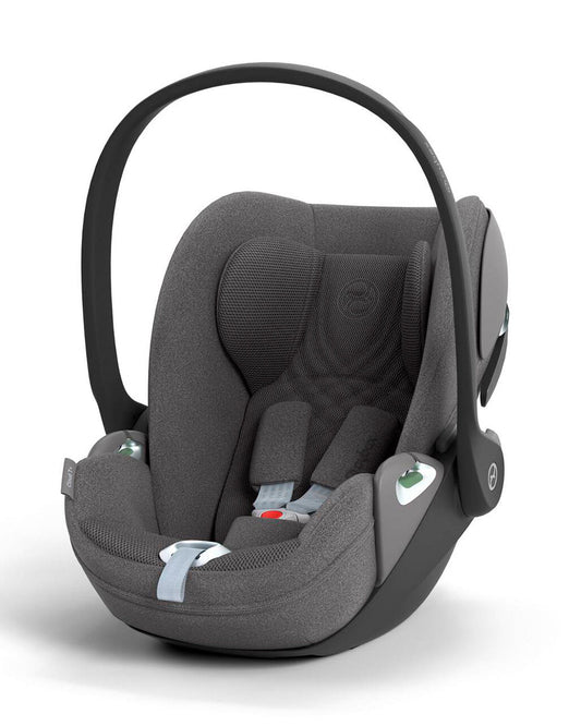 Cybex Coya Cabin Friendly Stroller & Cloud T i-Size Plus Car Seat Travel System-Includes Adapters-Matt Black Frame & Mirage Grey