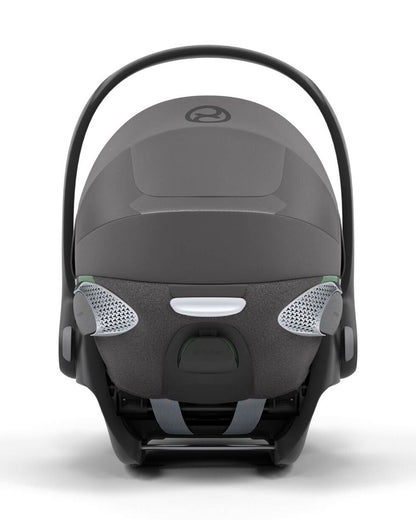 Cybex Cloud T i-Size PLUS Baby Car Seat-Rear Facing-Mesh Fabric For 6x Better Airflow-With Mesh Window On Canopy-Near Flat Reclining Seat-12 Positions Adjustable Headrest-For 0 to 2Y (Upto 13 Kg)-Mirage Grey