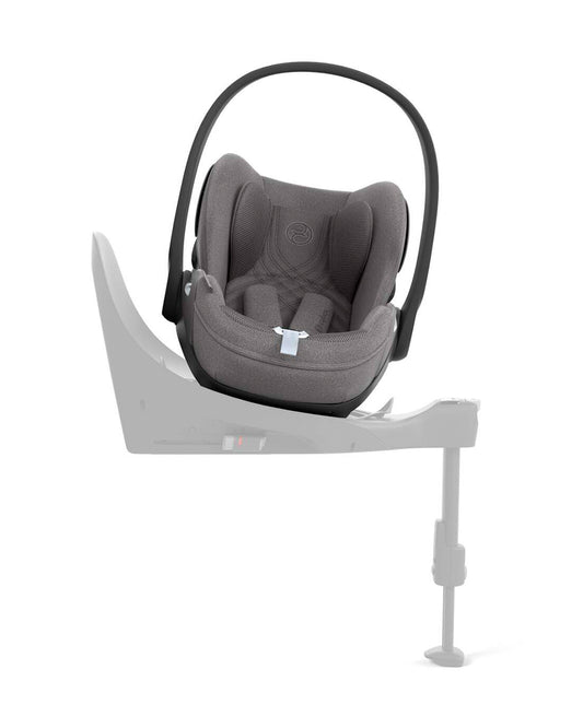 Cybex Cloud T i-Size PLUS Baby Car Seat-Rear Facing-Mesh Fabric For 6x Better Airflow-With Mesh Window On Canopy-Near Flat Reclining Seat-12 Positions Adjustable Headrest-For 0 to 2Y (Upto 13 Kg)-Mirage Grey