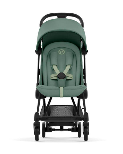 Cybex Coya Cabin Friendly Stroller & Cloud T i-Size Plus Car Seat Travel System-Includes Adapters-Matt Black Frame & Leaf Green