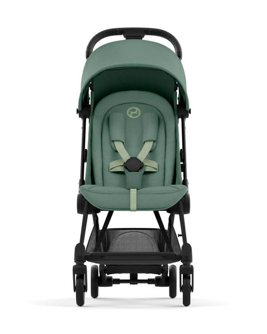 Cybex Coya Cabin Friendly Stroller & Cloud T i-Size Plus Car Seat Travel System-Includes Adapters-Matt Black Frame & Leaf Green