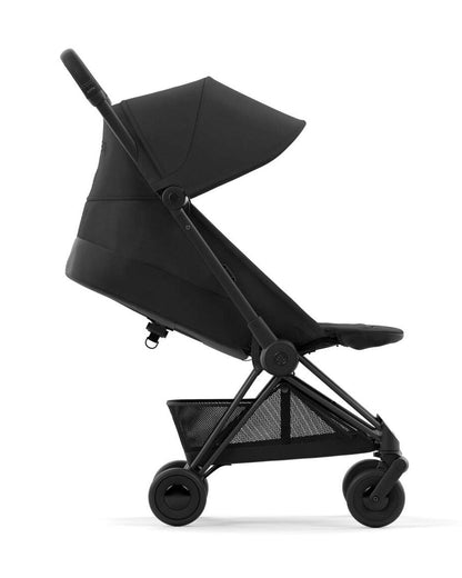 Cybex Coya Cabin Friendly Stroller & Cloud T i-Size Plus Car Seat Travel System-Includes Adapters-Matt Black Frame & Sepia Black