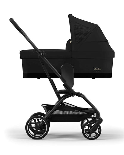 Cybex Eezy S Twist +2 Lightweight Stroller-360 Degree Rotatable Seat-One Hand Fold-Flat Reclining Seat-Travel System Compatible-2 Years Warranty-For 0 to 4Y (Upto 22 Kg)-Black Frame & Magic Black Seat
