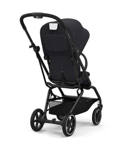 Cybex Eezy S Twist +2 Lightweight Stroller-360 Degree Rotatable Seat-One Hand Fold-Flat Reclining Seat-Travel System Compatible-2 Years Warranty-For 0 to 4Y (Upto 22 Kg)-Black Frame & Magic Black Seat