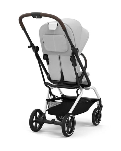 Cybex Eezy S Twist +2 Lightweight Stroller-360 Degree Rotatable Seat-One Hand Fold-Flat Reclining Seat-Travel System Compatible-2 Years Warranty-For 0 to 4Y (Upto 22 Kg)-Silver Frame & Fog Grey Seat