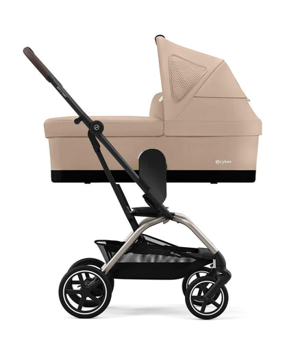 Cybex Eezy S Twist +2 Lightweight Stroller-360 Degree Rotatable Seat-One Hand Fold-Flat Reclining Seat-Travel System Compatible-2 Years Warranty-For 0 to 4Y (Upto 22 Kg)-Taupe Frame & Almond Beige Seat