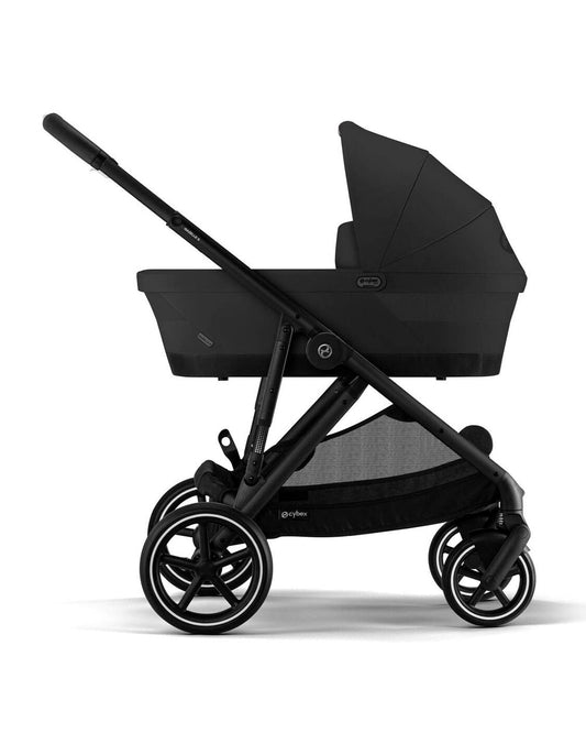 Cybex Gazelle S Double Stroller-With Free Extra Storage Basket-2 Years Warranty-For 0M to 4Y (Upto 22 Kg)-Black Frame & Moon Black
