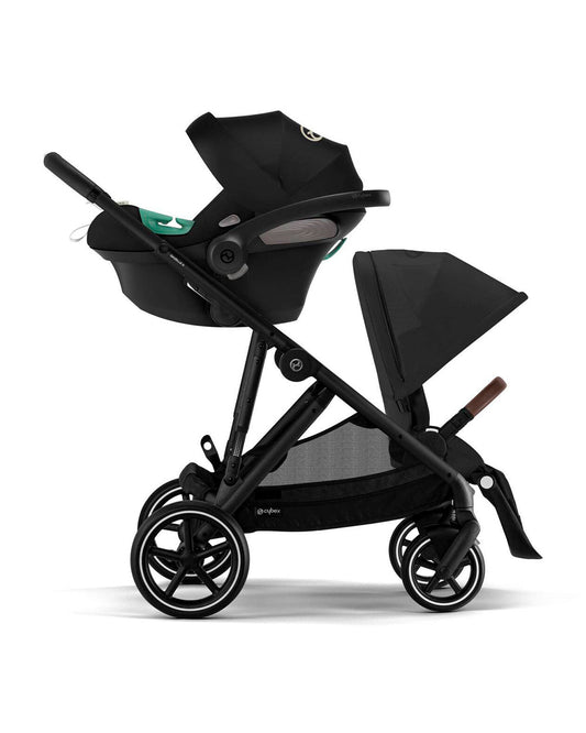 Cybex Gazelle S Stroller & Gazelle S Carry Cot Travel System-Black Frame & Moon Black