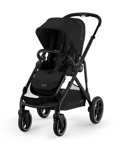 Cybex Gazelle S Stroller & Gazelle S Carry Cot Travel System-Black Frame & Moon Black
