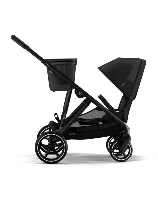 Cybex Gazelle S Stroller & Gazelle S Carry Cot Travel System-Black Frame & Moon Black