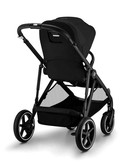 Cybex Gazelle S Stroller & Gazelle S Carry Cot Travel System-Black Frame & Moon Black