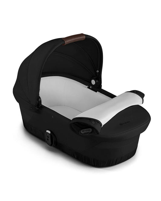 Cybex Gazelle S Baby Carry Cot-Integrated Carry Handle-Soft & Spring Foam Cushion-XXL UPF50+ Canopy-Compact Fold-2 Years Warranty-For 0 to 6M (Upto 9 Kg)-Moon Black