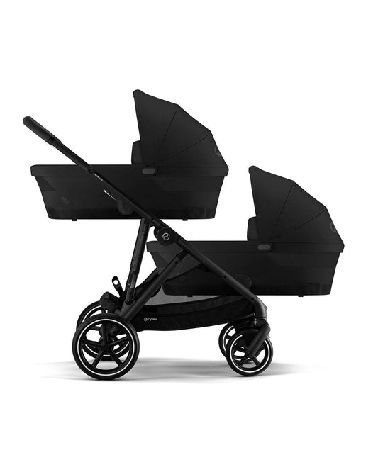 Cybex Gazelle S Baby Carry Cot-Integrated Carry Handle-Soft & Spring Foam Cushion-XXL UPF50+ Canopy-Compact Fold-2 Years Warranty-For 0 to 6M (Upto 9 Kg)-Moon Black