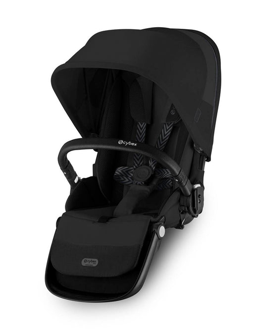 Cybex Gazelle S 2nd Seat Unit-Sibling Seat-Connects Directly To The Stroller With Built In Adapters-Reversible & Flat Reclining Seat-2 Years Warranty-Upto 22 Kg-Moon Black