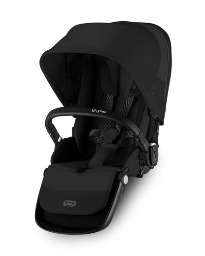 Cybex Gazelle S Double Stroller-With Free Extra Storage Basket-2 Years Warranty-For 0M to 4Y (Upto 22 Kg)-Black Frame & Moon Black