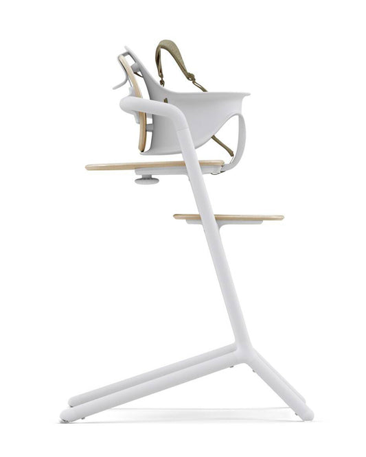 Cybex Lemo 3 in 1 High Chair-With Baby Set & Tray-Individual Height & Depth Adjustment of Seat & Footrest-Anti Tip Rear Wheels for Easy Movement-2 Years Warranty-For 6M to 99Y (Upto 120 Kg)-Sand White