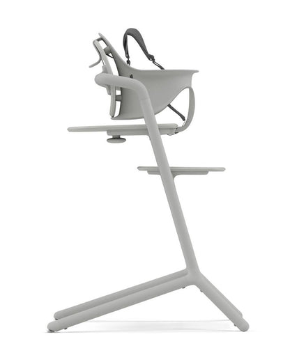 Cybex Lemo 3 in 1 High Chair-With Baby Set & Tray-Individual Height & Depth Adjustment of Seat & Footrest-Anti Tip Rear Wheels for Easy Movement-2 Years Warranty-For 6M to 99Y (Upto 120 Kg)-Suede Grey