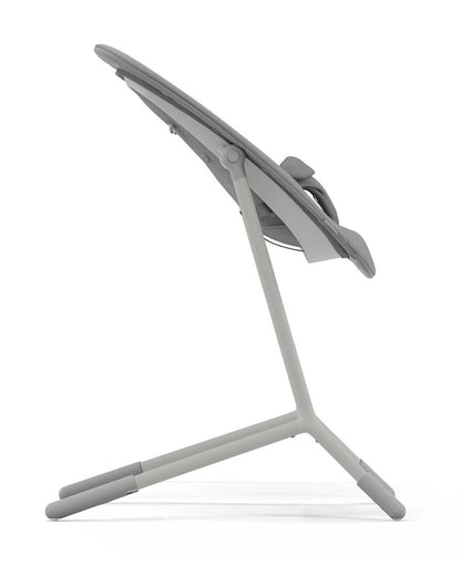 Cybex Lemo 4 in 1 High Chair-With Bouncer Seat, Baby Set & Tray-Individual Height & Depth Adjustment of Seat & Footrest-Anti Tip Rear Wheels for Easy Movement-2 Years Warranty-For 0 to 99Y (Upto 120 Kg)-Suede Grey