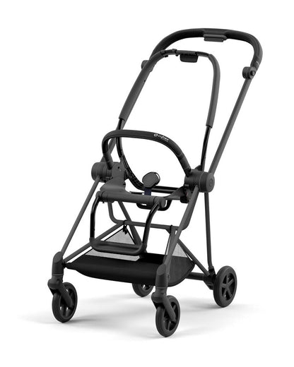 Cybex Mios Lightweight Stroller-Height Adjustable Parent Handle Bar-Reversible & Flat Reclining Seat-One Hand Fold-Travel System Compatible-2 Years Warranty-For 0 to 4Y (Upto 22 Kg)-Matt Black Frame & Mirage Grey