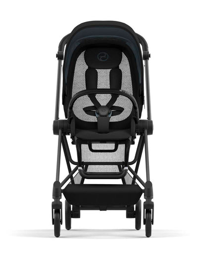 Cybex Mios Lightweight Stroller-Height Adjustable Parent Handle Bar-Reversible & Flat Reclining Seat-One Hand Fold-Travel System Compatible-2 Years Warranty-For 0 to 4Y (Upto 22 Kg)-Matt Black Frame & Mirage Grey
