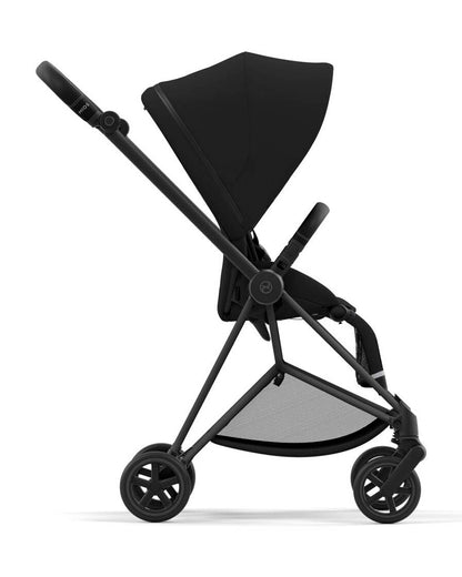 Cybex Mios Lightweight Stroller-Height Adjustable Parent Handle Bar-Reversible & Flat Reclining Seat-One Hand Fold-Travel System Compatible-2 Years Warranty-For 0 to 4Y (Upto 22 Kg)-Matt Black Frame & Sepia Black