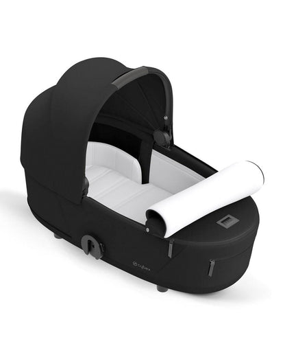 Cybex Mios Lightweight Stroller & Mios Lux Carry Cot Travel System-Includes Adapters-Matt Black Frame & Sepia Black