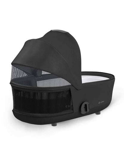Cybex Mios Lightweight Stroller & Mios Lux Carry Cot Travel System-Includes Adapters-Matt Black Frame & Sepia Black