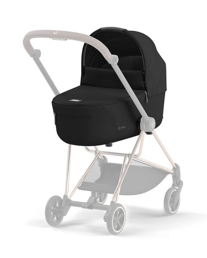 Cybex Mios Lightweight Stroller & Mios Lux Carry Cot Travel System-Includes Adapters-Matt Black Frame & Sepia Black