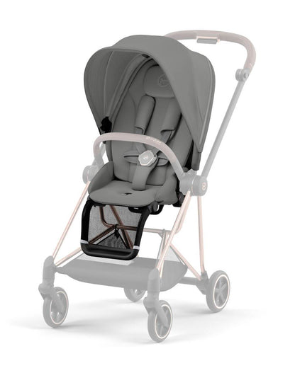 Cybex Mios Lightweight Stroller-Height Adjustable Parent Handle Bar-Reversible & Flat Reclining Seat-One Hand Fold-Travel System Compatible-2 Years Warranty-For 0 to 4Y (Upto 22 Kg)-Matt Black Frame & Mirage Grey