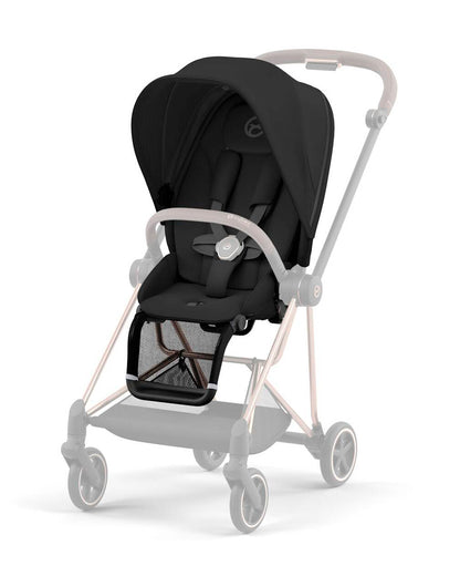 Cybex Mios Lightweight Stroller-Height Adjustable Parent Handle Bar-Reversible & Flat Reclining Seat-One Hand Fold-Travel System Compatible-2 Years Warranty-For 0 to 4Y (Upto 22 Kg)-Matt Black Frame & Sepia Black