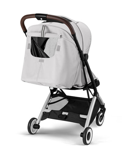 Cybex Orfeo Cabin Friendly Stroller-One Hand Fold-Flat Reclining Seat-Car Seat Compatible-2 Years Warranty-For 0 to 4Y (Upto 22 Kg)-Silver Frame & Fog Grey Seat