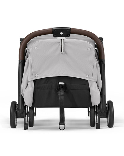 Cybex Orfeo Cabin Friendly Stroller-One Hand Fold-Flat Reclining Seat-Car Seat Compatible-2 Years Warranty-For 0 to 4Y (Upto 22 Kg)-Silver Frame & Fog Grey Seat