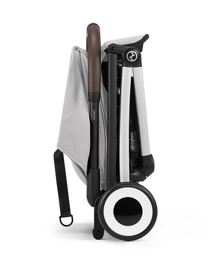 Cybex Orfeo Cabin Friendly Stroller-One Hand Fold-Flat Reclining Seat-Car Seat Compatible-2 Years Warranty-For 0 to 4Y (Upto 22 Kg)-Silver Frame & Fog Grey Seat