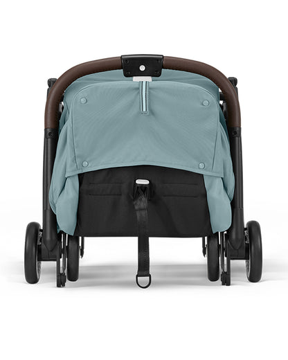 Cybex Orfeo Cabin Friendly Stroller-One Hand Fold-Flat Reclining Seat-Car Seat Compatible-2 Years Warranty-For 0 to 4Y (Upto 22 Kg)-Taupe Frame & Stormy Blue Seat