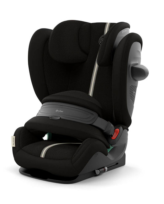 Cybex Pallas G2 PLUS Baby Car Seat-Forward Facing-Mesh Fabric For 6x Better Airflow-With Airbag Style Impact Shield-Reduces the Risk of Neck Injury-12 Positions Adjustable Headrest-For 15M to 12Y (9 to 50 Kg)-Moon Black