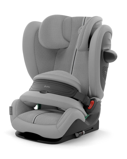 Cybex Pallas G2 PLUS Baby Car Seat-Forward Facing-Mesh Fabric For 6x Better Airflow-With Airbag Style Impact Shield-Reduces the Risk of Neck Injury-12 Positions Adjustable Headrest-For 15M to 12Y (9 to 50 Kg)-Stone Grey