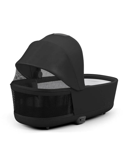 Cybex Priam Stroller & Priam Lux Carry Cot Travel System-Includes Adapters-Chrome Brown Frame & Sepia Black