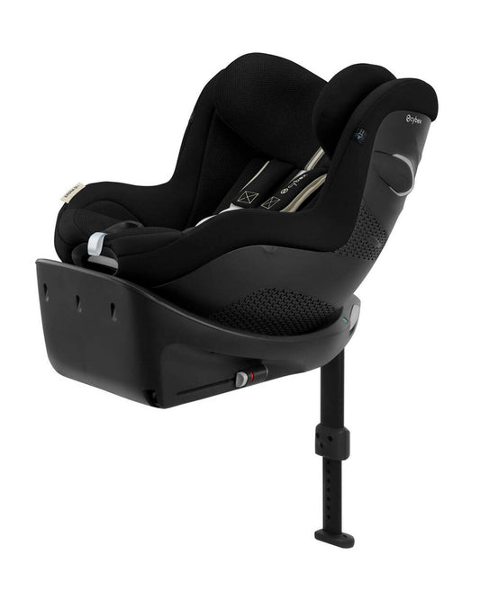 Cybex Sirona Gi i-Size PLUS Baby Car Seat With Newborn Inlay-Convertible (Forward & Rear Facing)-With Mesh Fabric For 6x Better Airflow-360 Degree Rotation-5 Positions Recline in Both Mode-For 0M to 4Y (Upto 20 Kg)-Moon Black