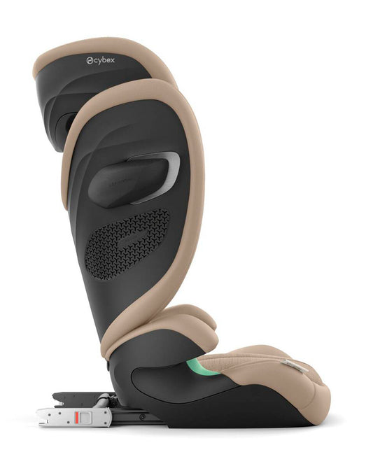 Cybex Solution G2 PLUS Foldable Car Seat-Forward Facing-Folds into Compact Shape-Mesh Fabric For 6x Better Airflow-With Convenient Carry Handle-12 Positions Adjustable Headrest-For 3 to 12Y (15 to 50 Kg)-Almond Beige