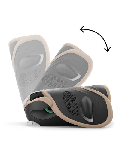 Cybex Solution G2 PLUS Foldable Car Seat-Forward Facing-Folds into Compact Shape-Mesh Fabric For 6x Better Airflow-With Convenient Carry Handle-12 Positions Adjustable Headrest-For 3 to 12Y (15 to 50 Kg)-Almond Beige