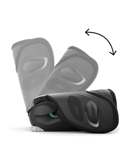 Cybex Solution G2 PLUS Foldable Car Seat-Forward Facing-Mesh Fabric For 6x Better Airflow-Folds into Compact Shape-With Convenient Carry Handle-12 Positions Adjustable Headrest-For 3 to 12Y (15 to 50 Kg)-Moon Black
