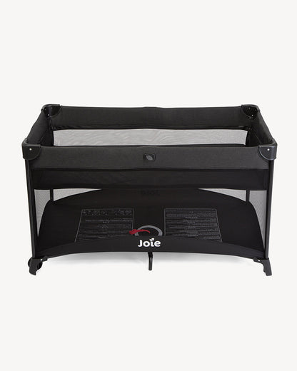 Joie Allura 120 Travel Cot-With Removable Bassinet-Extra Compact Fold-Includes Carry Bag-For Infants-Upto 15 Kg-Shale