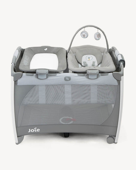 Joie Excursion Change & Bounce-Includes Changer, Bouncer & Carry Bag-5 Calming Nature Sound & 5 Classical Lullabies-Removable Bassinet-Compact Fold-For Infants-Upto 15 Kg-Portrait