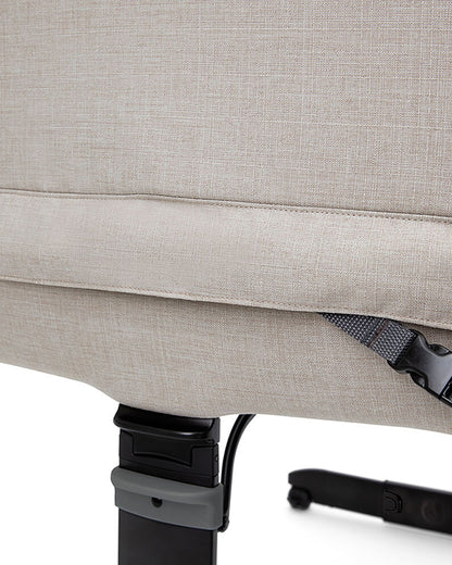 Joie Roomie Go Travel Bedside Crib-Compact Fold-With Both Side Mesh Windows & Removable Mattress-5 Height Adjustments-With 4 Lockable Wheels-For Infants-Upto 9 Kg-Clay