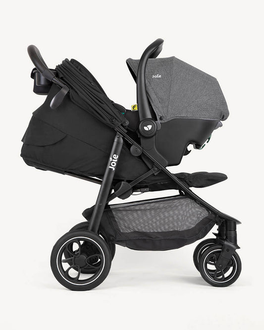 Joie Literax Pro Baby Stroller-One Hand Fold-Flat Reclining Seat-Car Seat Compatible-2 Years Warranty-For 0 to 4Y (Upto 22 Kg)-Shale