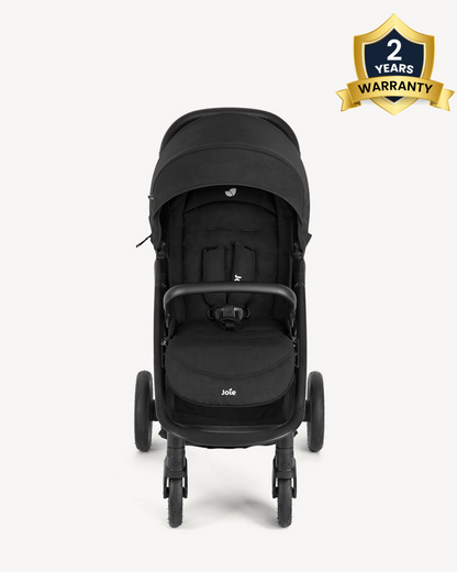 Joie Literax Pro Baby Stroller-One Hand Fold-Flat Reclining Seat-Car Seat Compatible-2 Years Warranty-For 0 to 4Y (Upto 22 Kg)-Shale