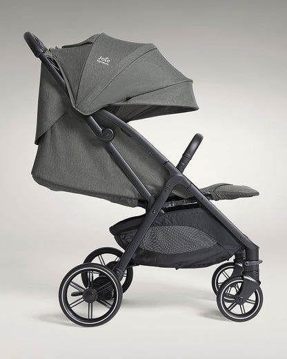 Joie Parcel LX Lightweight Stroller-One Hand Fold-Flat Reclining Seat-Car Seat Compatible-Mesh Window On Canopy-2 Years Warranty-For 0 to 4Y (Upto 22 Kg)-Evergreen