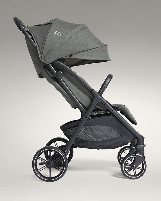 Joie Parcel LX Lightweight Stroller-One Hand Fold-Flat Reclining Seat-Car Seat Compatible-Mesh Window On Canopy-2 Years Warranty-For 0 to 4Y (Upto 22 Kg)-Evergreen