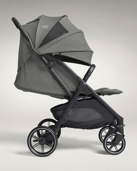 Joie Parcel LX Lightweight Stroller-One Hand Fold-Flat Reclining Seat-Car Seat Compatible-Mesh Window On Canopy-2 Years Warranty-For 0 to 4Y (Upto 22 Kg)-Evergreen