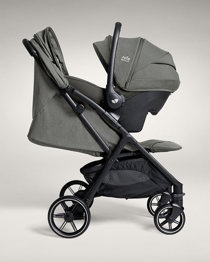 Joie Parcel LX Lightweight Stroller-One Hand Fold-Flat Reclining Seat-Car Seat Compatible-Mesh Window On Canopy-2 Years Warranty-For 0 to 4Y (Upto 22 Kg)-Evergreen